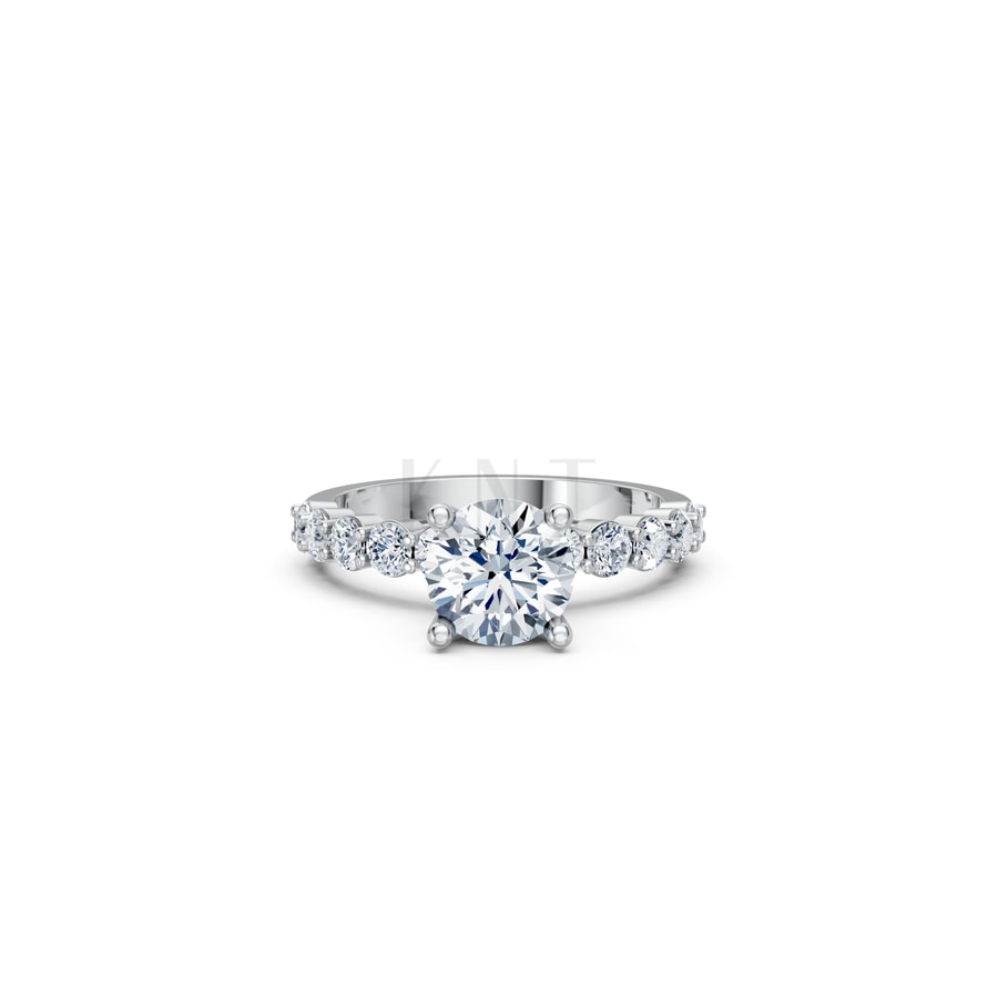 Nhẫn đính hôn đá Moissanite RM21 – ANTONELLA vàng trắng White Gold thiết kế trẻ trung, hiện đại