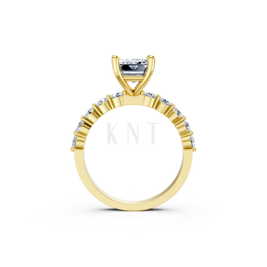 Nhẫn đính hôn đá Moissanite RM23 – ANNIKA Vàng Gold vàng 10K/14K/18K/607 cao cấp, thanh lịch