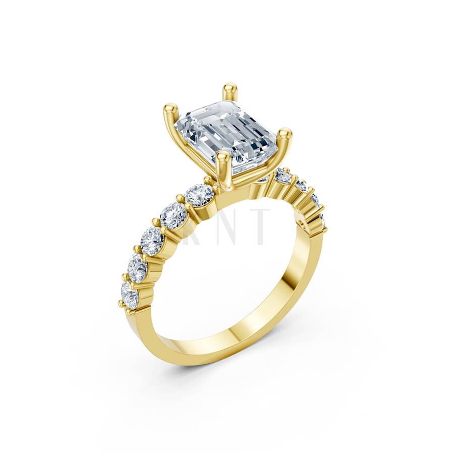 Nhẫn đính hôn đá Moissanite RM23 – ANNIKA Vàng Gold thiết kế tinh tế, sang trọng