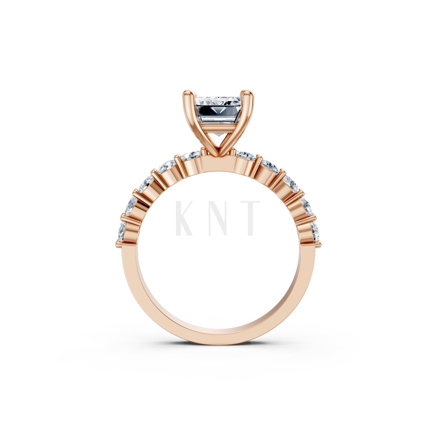 Nhẫn đính hôn đá Moissanite RM23 – ANNIKA vàng hồng Rose Gold vàng đẹp, kiểu dáng trẻ trung, độc đáo