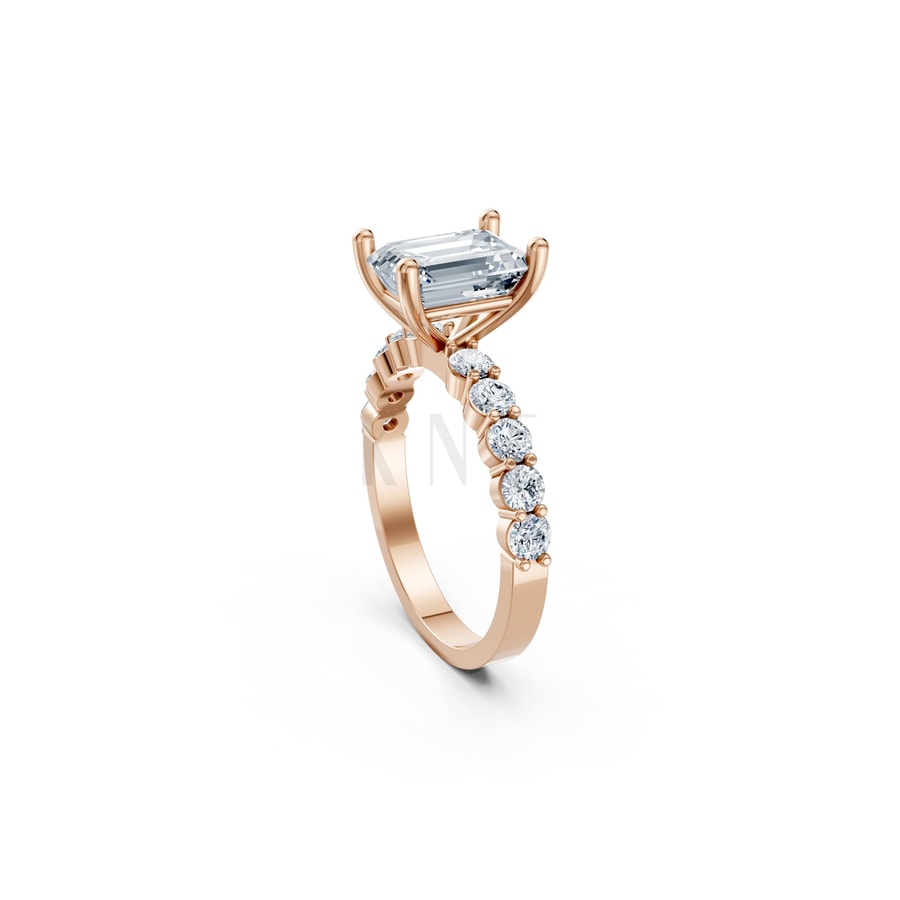 Nhẫn đính hôn đá Moissanite RM23 – ANNIKA vàng hồng Rose Gold phong cách trẻ trung, nổi bật