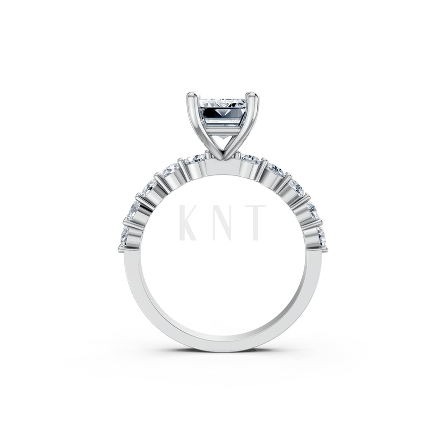 Nhẫn đính hôn đá Moissanite RM23 – ANNIKA vàng trắng White Gold kiểu dáng cá tính, hiện đại