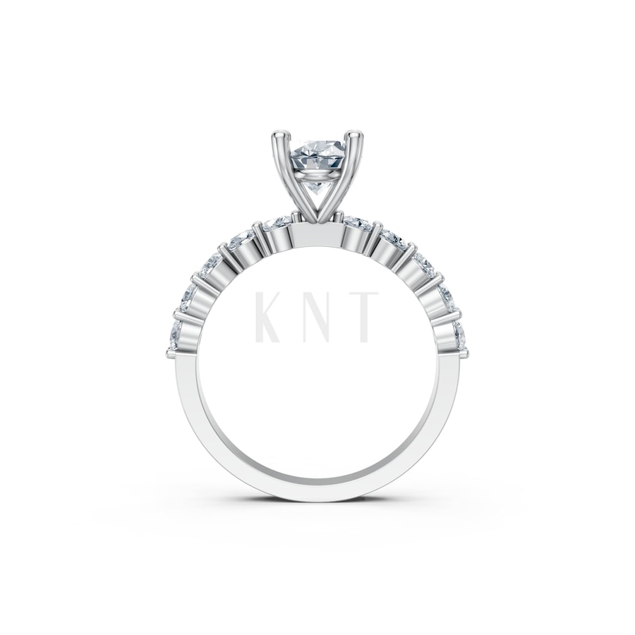 Nhẫn đính hôn đá Moissanite RM24 – ANNE vàng trắng White Gold kiểu dáng cá tính, hiện đại