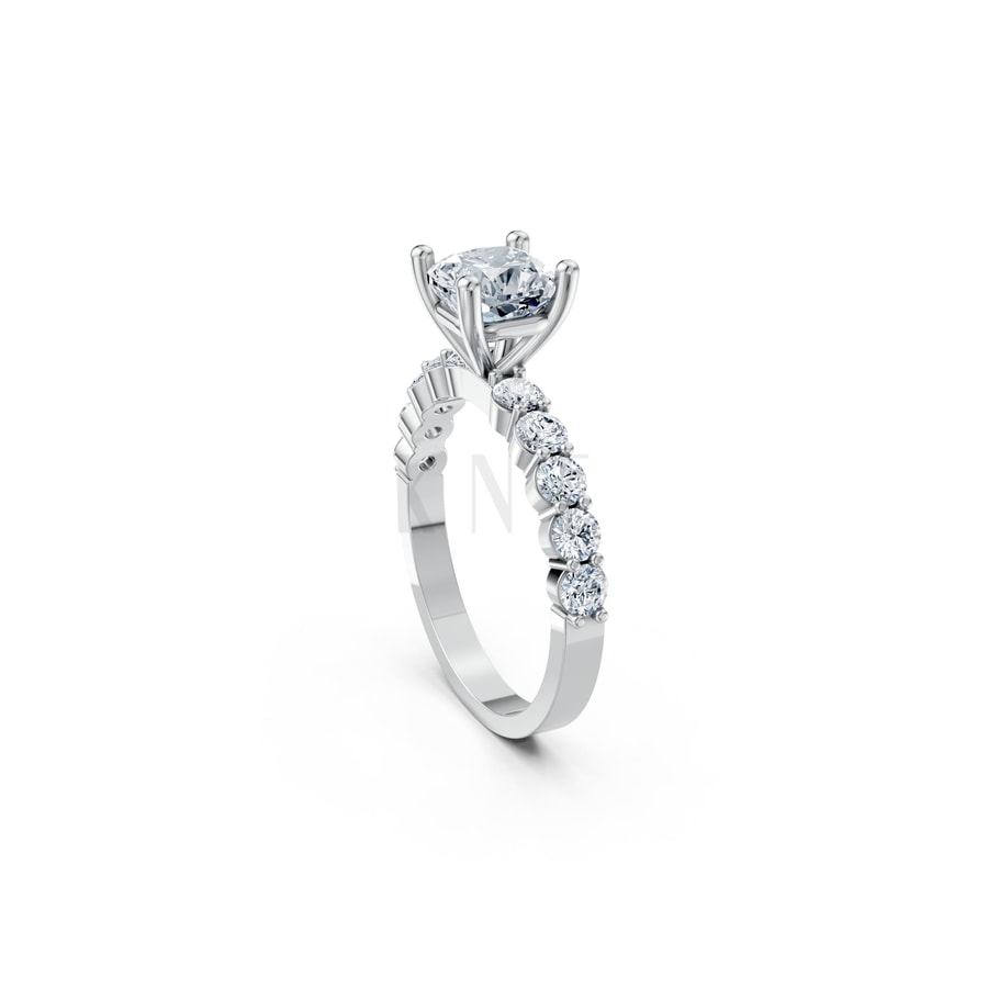 Nhẫn đính hôn đá Moissanite RM25 – AMANDA vàng trắng White Gold kiểu dáng cá tính, hiện đại