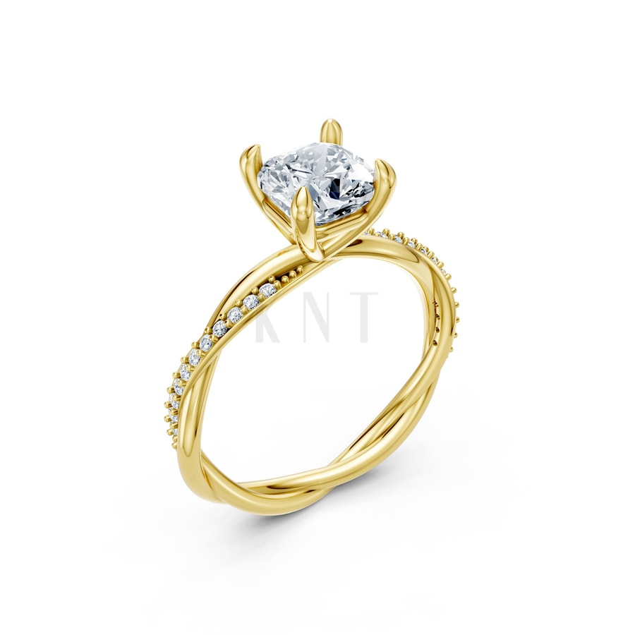 Nhẫn đính hôn đá Moissanite RM3 Vàng Gold thiết kế tinh tế, sang trọng