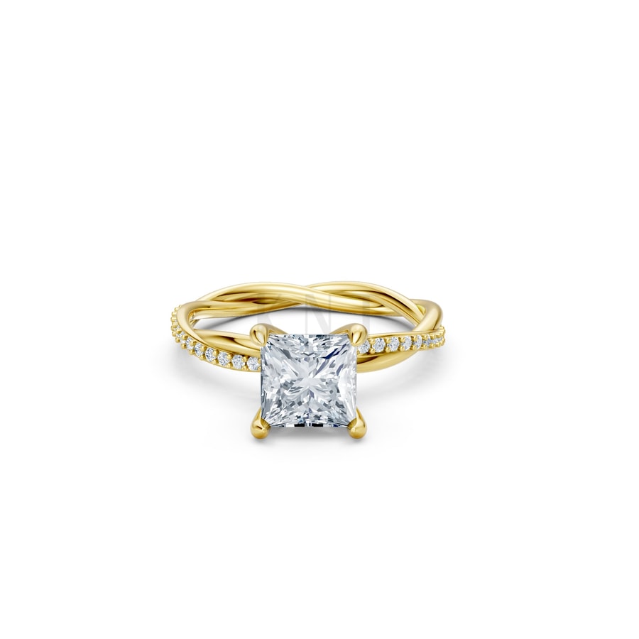 Nhẫn đính hôn đá Moissanite RM5 Vàng Gold thiết kế phá cách, sang trọng