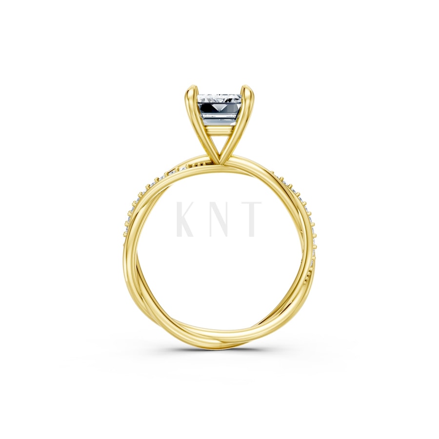 Nhẫn đính hôn đá Moissanite RM6 – AUBREY Vàng Gold vàng 10K/14K/18K/607 cao cấp, thanh lịch