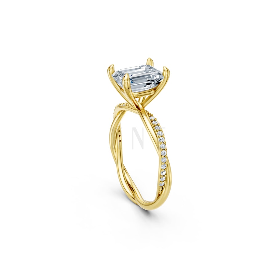 Nhẫn đính hôn đá Moissanite RM6 – AUBREY Vàng Gold thiết kế phá cách, sang trọng