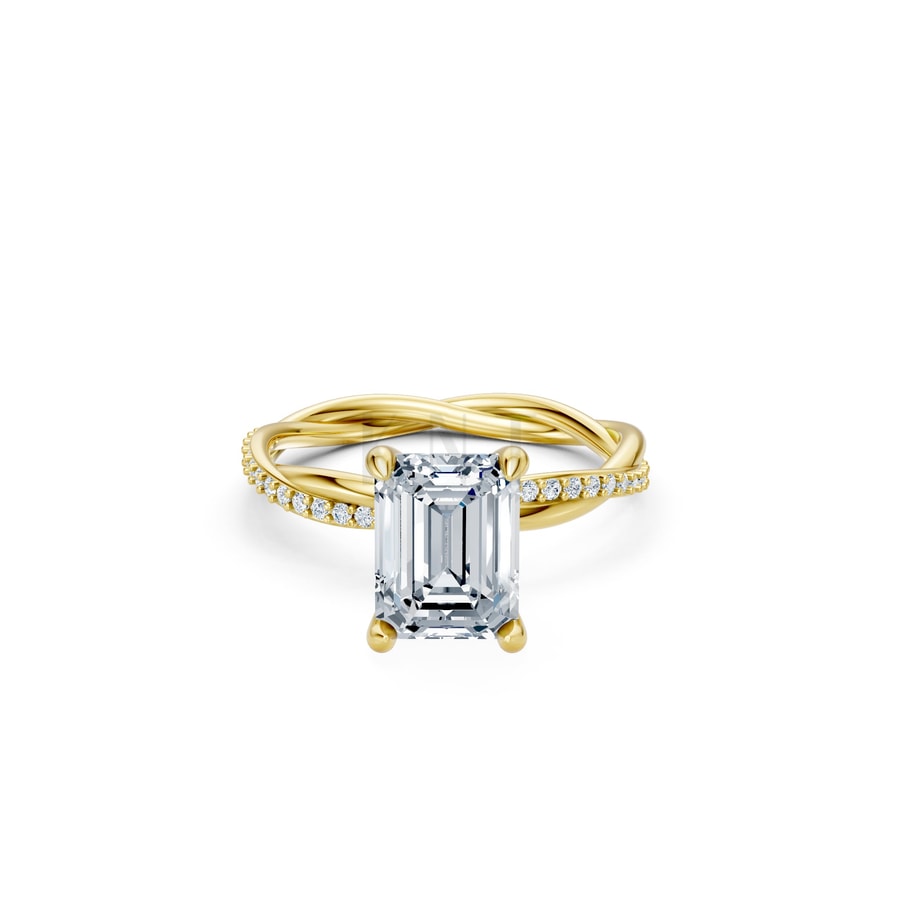 Nhẫn đính hôn đá Moissanite RM6 – AUBREY Vàng Gold thiết kế tinh xảo, độc đáo