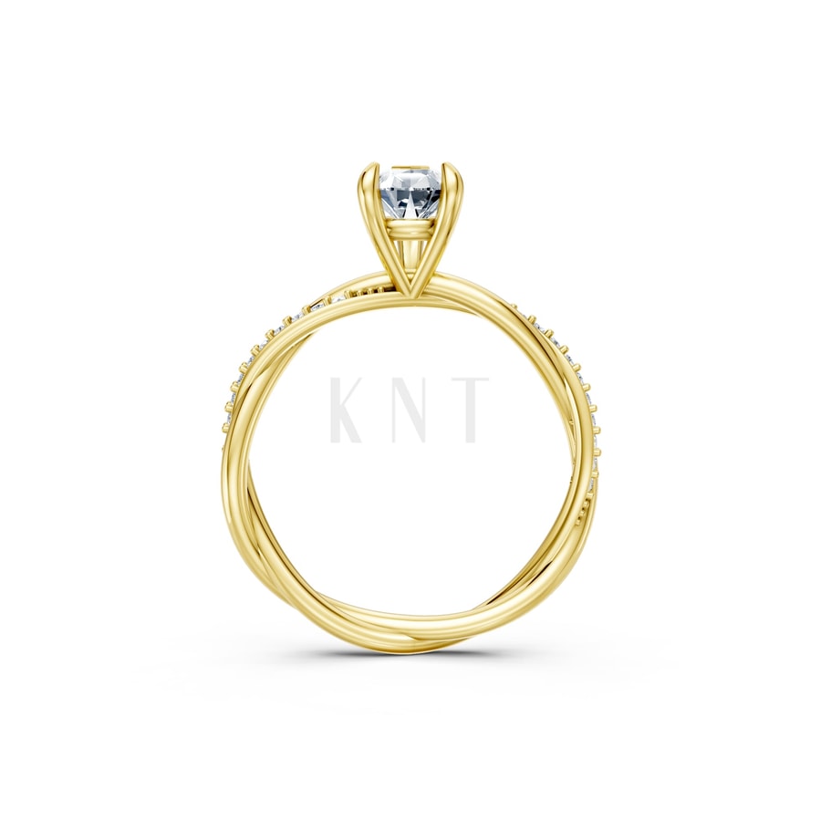 Nhẫn đính hôn đá Moissanite RM7 – AUBREE Vàng Gold vàng 10K/14K/18K/607 cao cấp, thanh lịch