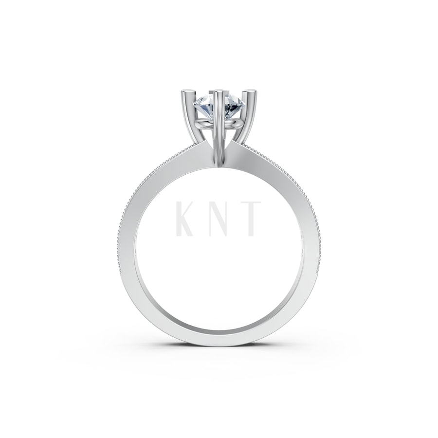Nhẫn đính hôn đá Moissanite RM8 – ASTRID vàng trắng White Gold kiểu dáng cá tính, hiện đại