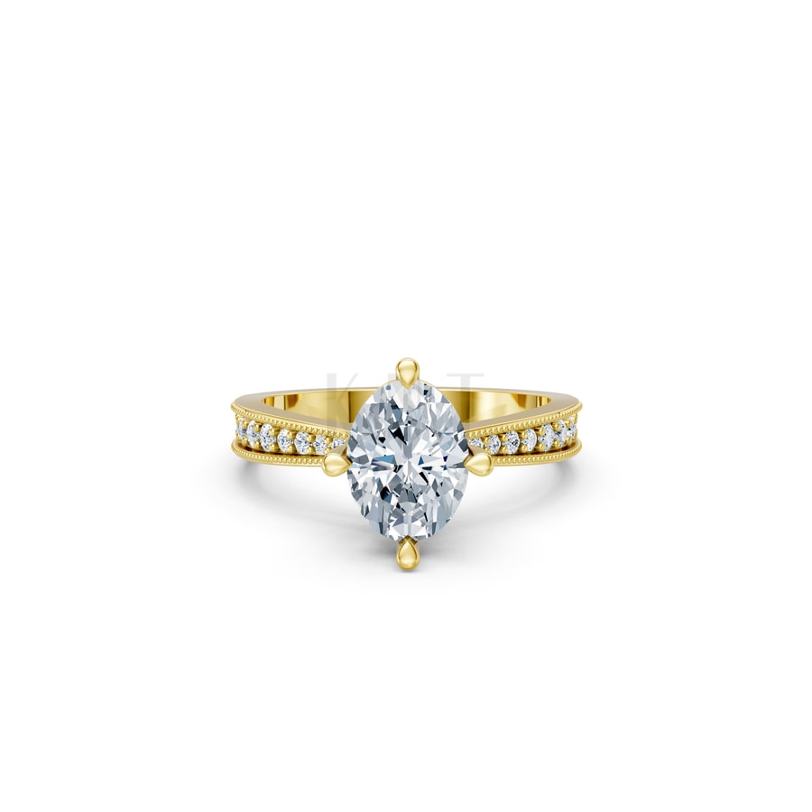 Nhẫn đính hôn đá Moissanite RM9 – ARIN Vàng Gold thiết kế tinh xảo, độc đáo