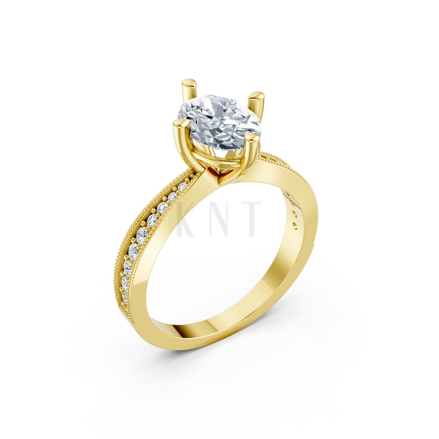 Nhẫn đính hôn đá Moissanite RM9 – ARIN Vàng Gold thiết kế tinh tế, sang trọng