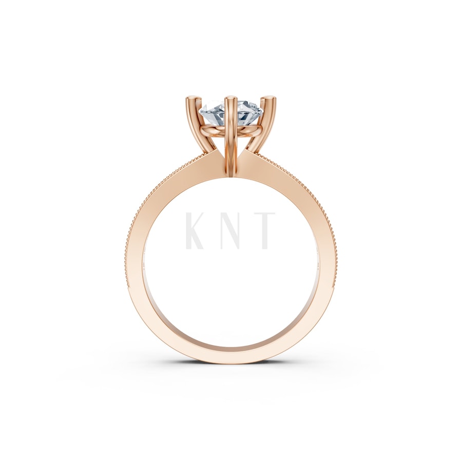 Nhẫn đính hôn đá Moissanite RM9 – ARIN vàng hồng Rose Gold vàng đẹp, kiểu dáng trẻ trung, độc đáo