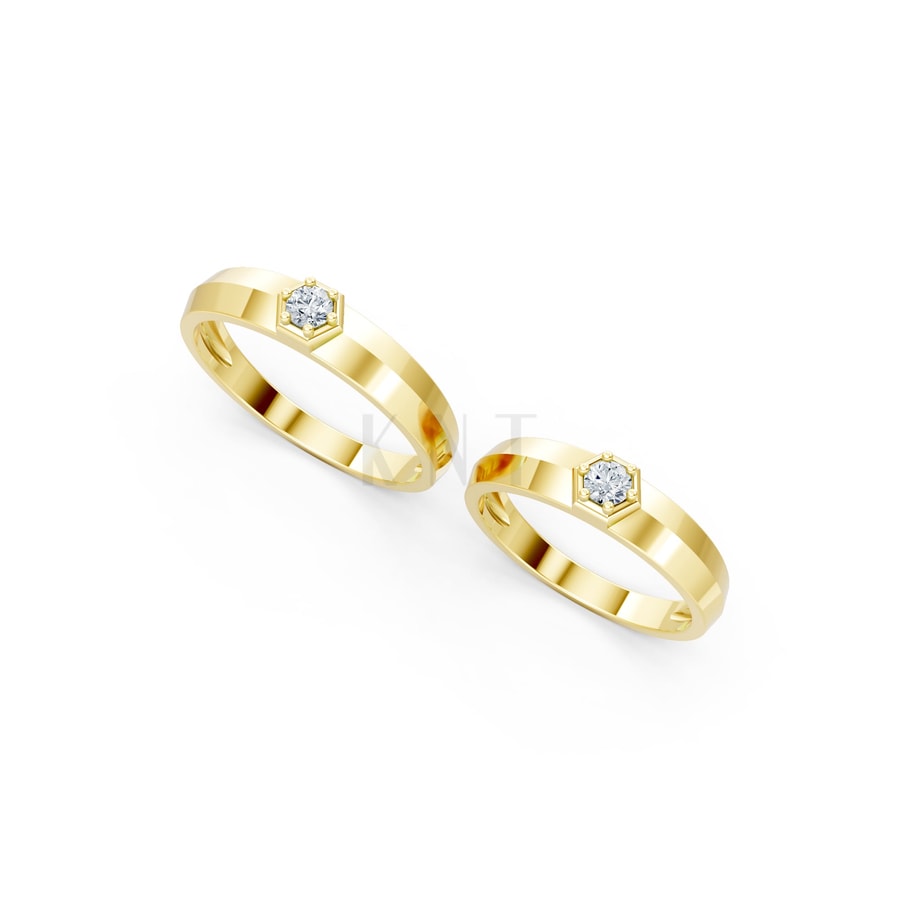 Nhẫn cưới A150 Vàng Gold vàng 10K/14K/18K/607 cao cấp, thanh lịch