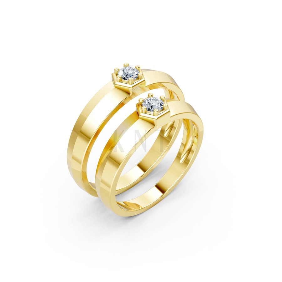 Nhẫn cưới A150 Vàng Gold thiết kế tinh tế, sang trọng