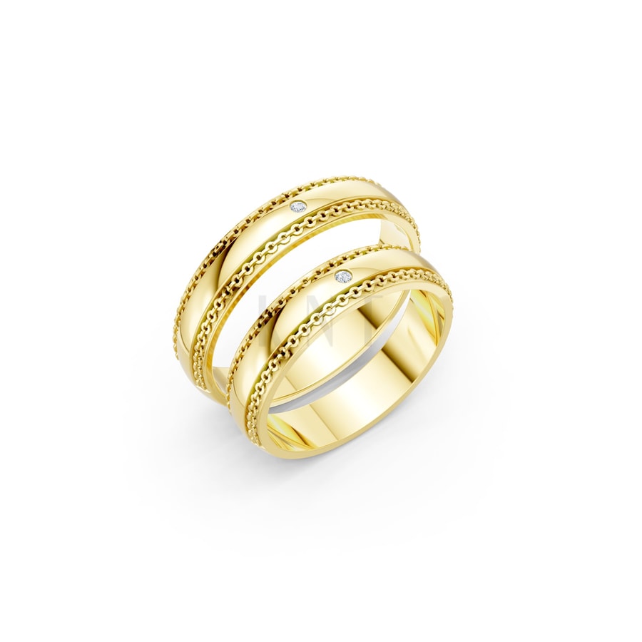 Nhẫn cưới A151 Vàng Gold thiết kế tinh tế, sang trọng