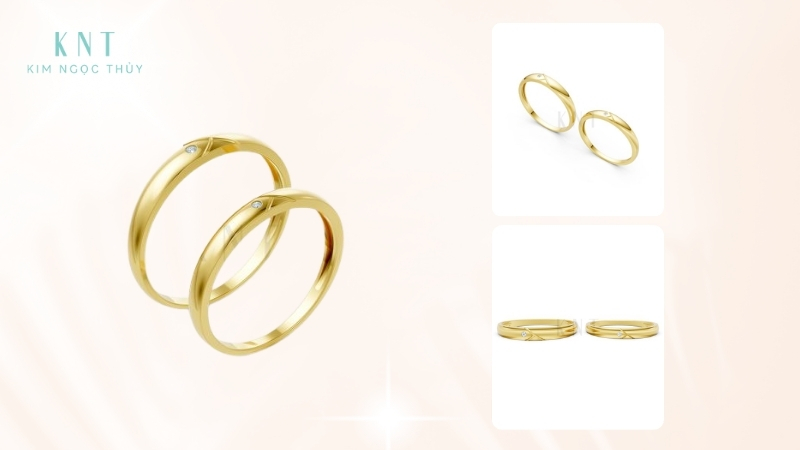 Nhẫn cặp vàng CV53