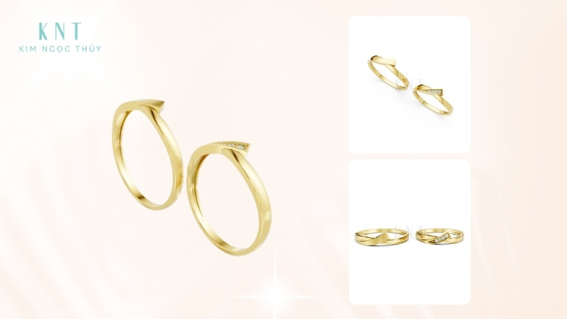 Nhẫn cặp vàng CV6