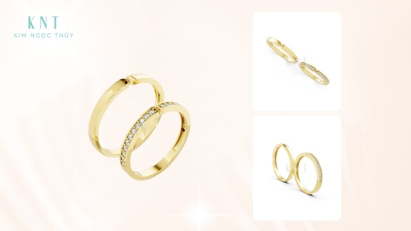 Nhẫn cặp vàng CV28