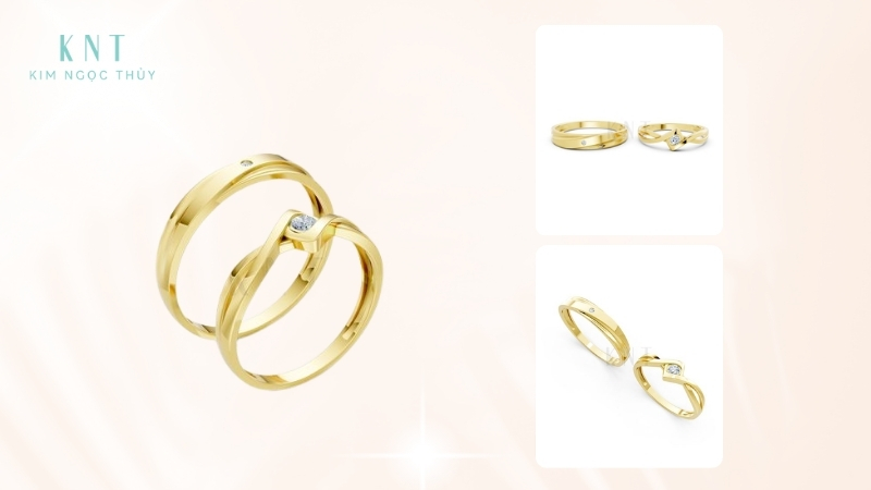 Nhẫn cặp vàng CV40