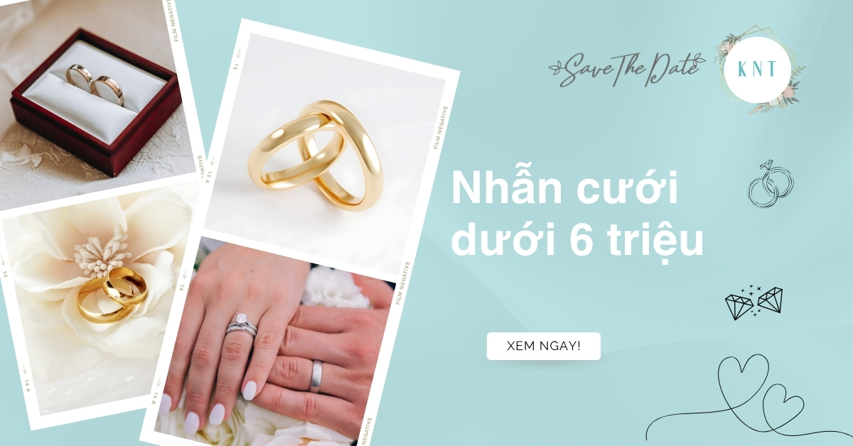 Top 10 mẫu nhẫn cưới dưới 6 triệu đáng mua nhất