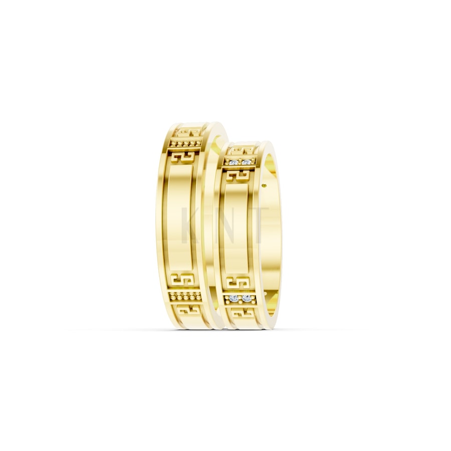 Nhẫn cưới E889 Vàng Gold thiết kế phá cách, sang trọng