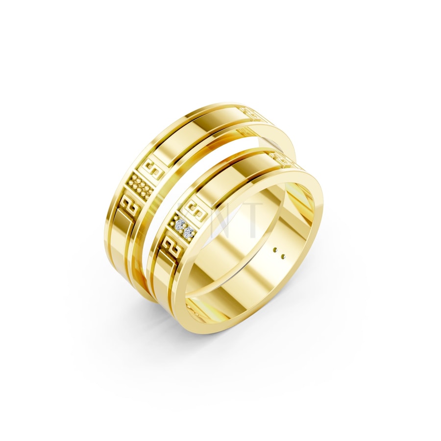 Nhẫn cưới E889 Vàng Gold thiết kế tinh tế, sang trọng