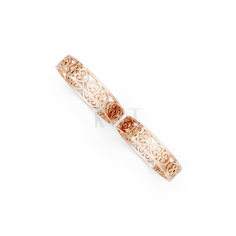 Nhẫn cưới F39 vàng hồng Rose Gold vàng đẹp, kiểu dáng trẻ trung, độc đáo