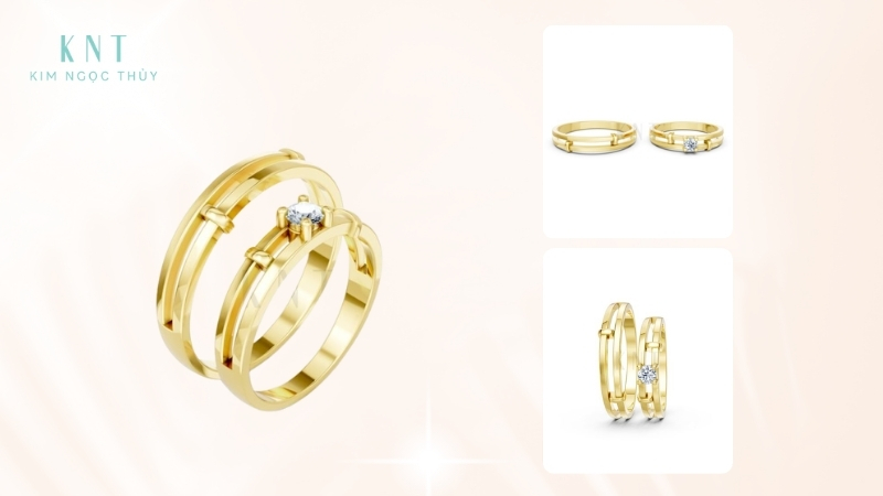 Nhẫn cưới vàng CV105