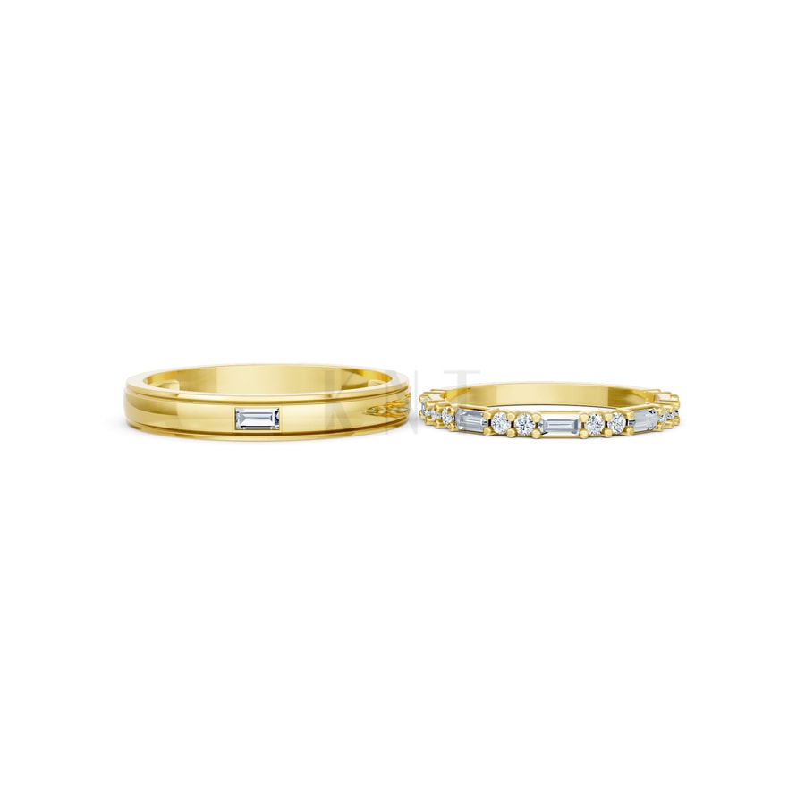 Nhẫn cưới H107 Vàng Gold vàng 10K/14K/18K/607 cao cấp, thanh lịch