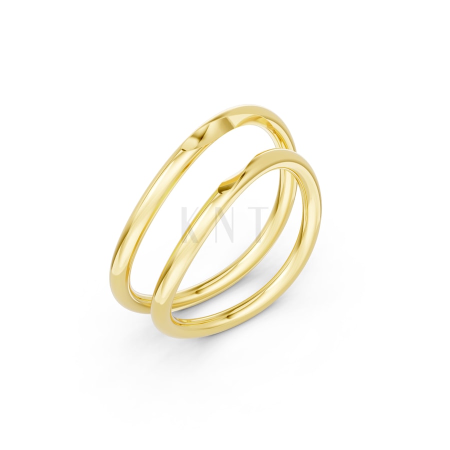 Nhẫn cưới H83 Vàng Gold thiết kế tinh tế, sang trọng