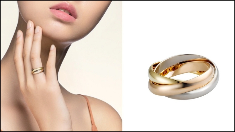Nhẫn có sự kết hợp 3 màu