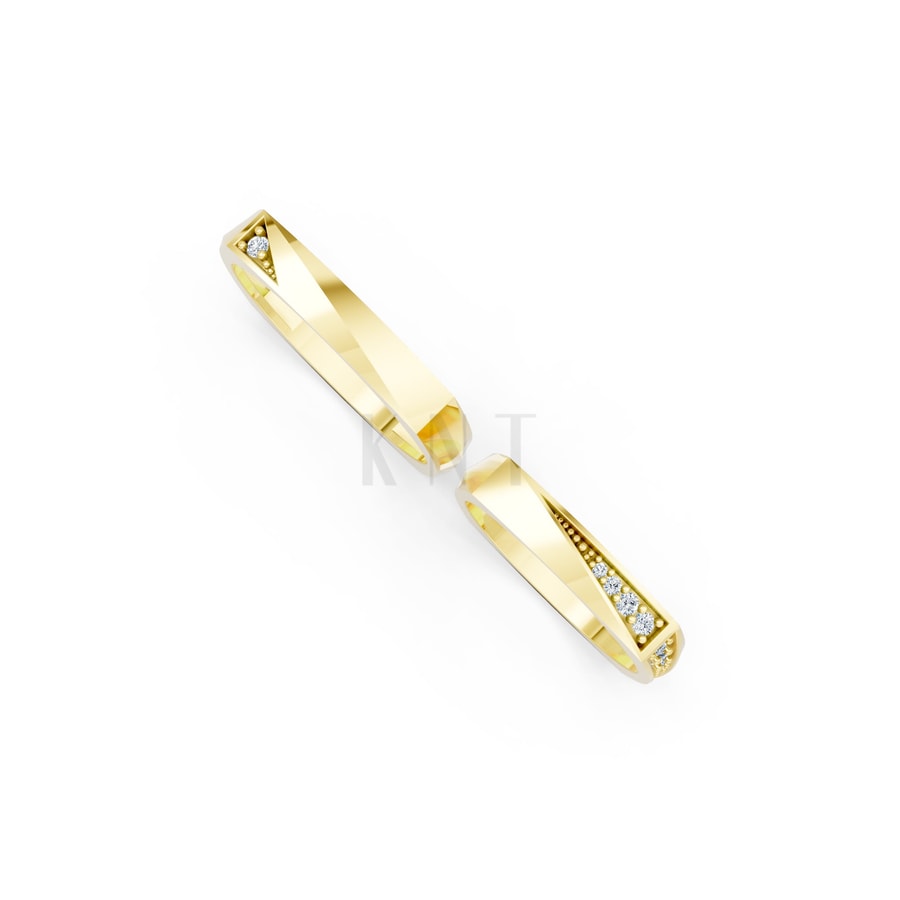 Nhẫn cưới S217 Vàng Gold vàng 10K/14K/18K/607 cao cấp, thanh lịch