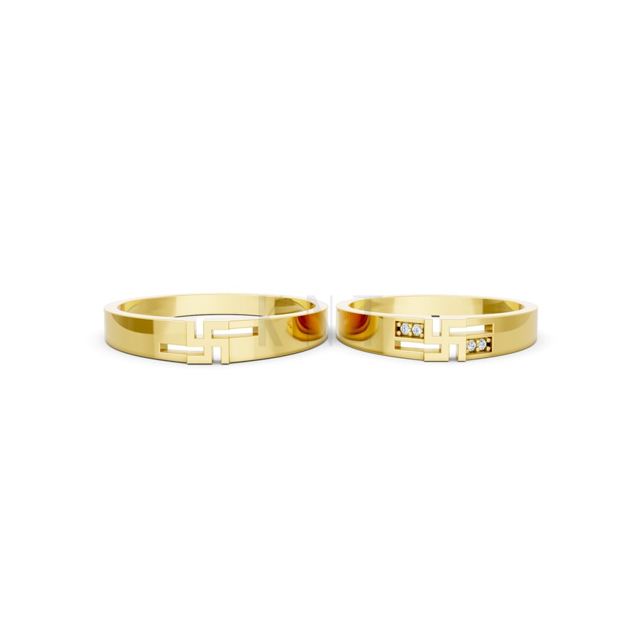 Nhẫn cưới S222 Vàng Gold thiết kế tinh xảo, độc đáo