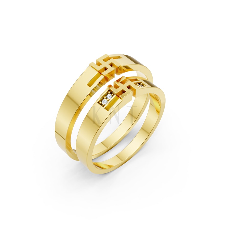 Nhẫn cưới S222 Vàng Gold thiết kế tinh tế, sang trọng