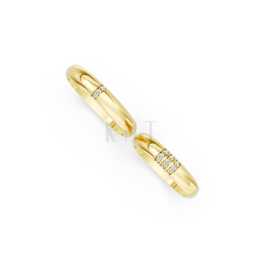 Nhẫn cưới S223 Vàng Gold thiết kế phá cách, sang trọng