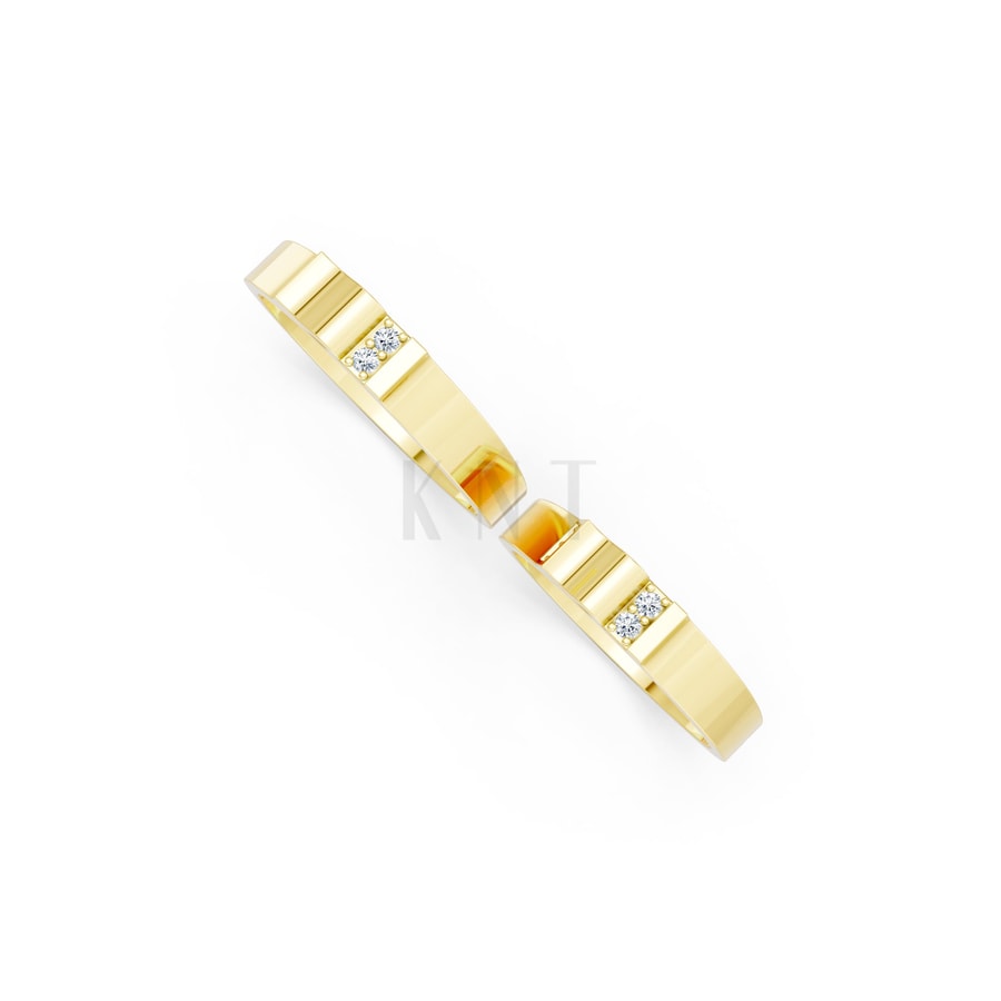 Nhẫn cưới S224 Vàng Gold vàng 10K/14K/18K/607 cao cấp, thanh lịch