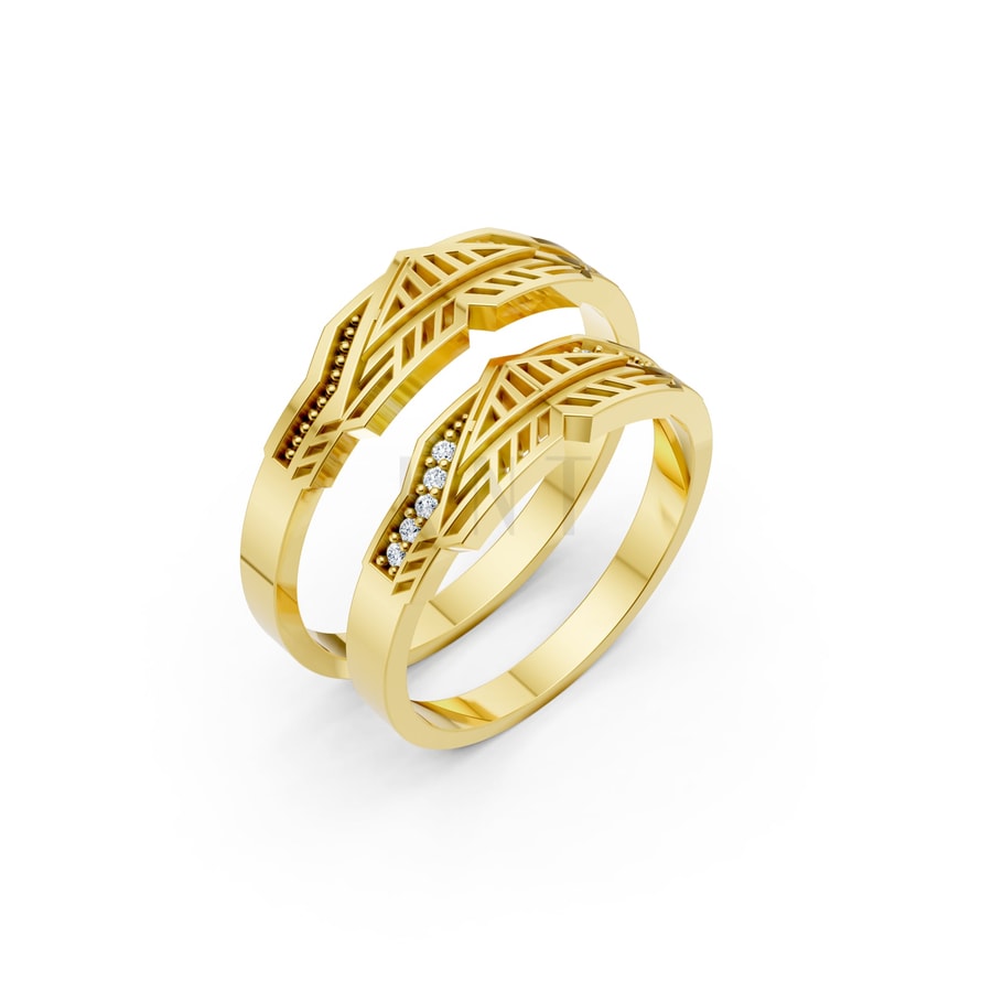 Nhẫn cưới S238 Vàng Gold thiết kế tinh tế, sang trọng