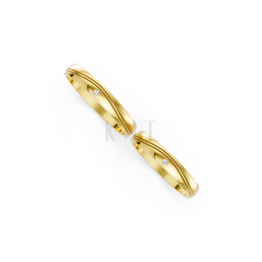 Nhẫn cưới TG1 Vàng Gold thiết kế tinh xảo, độc đáo