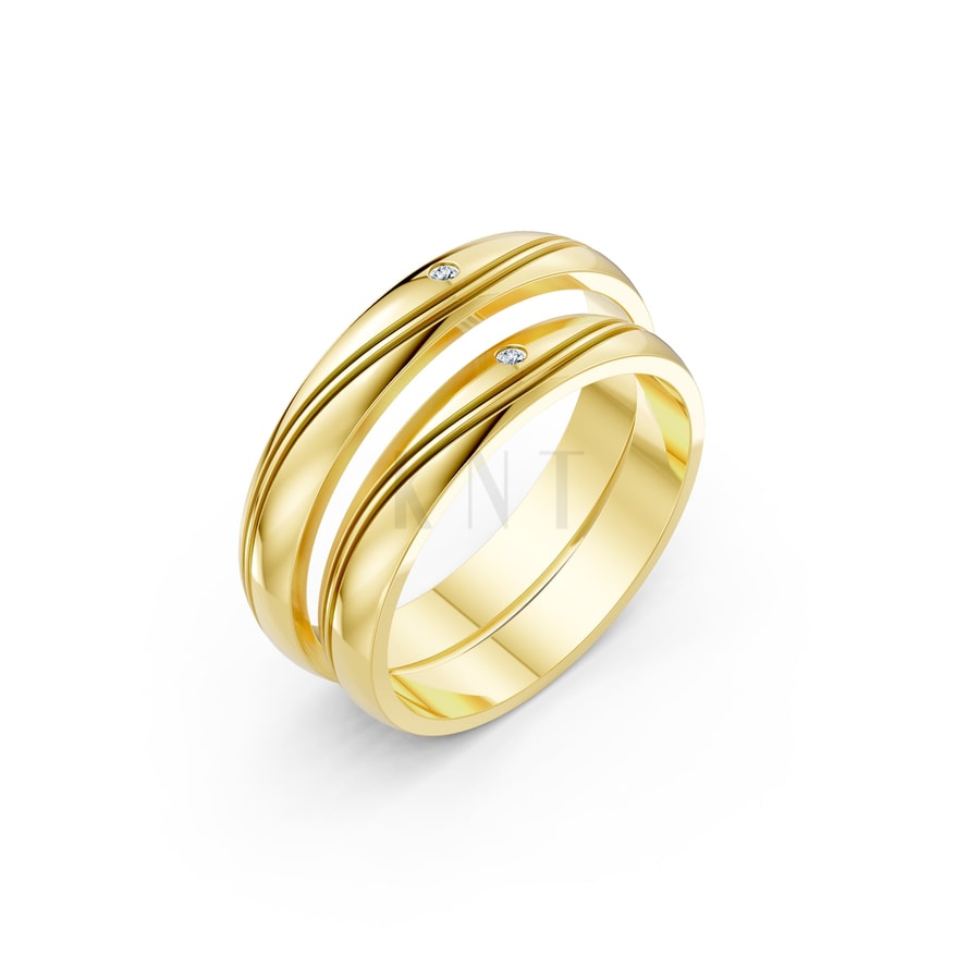 Nhẫn cưới TG1 Vàng Gold thiết kế tinh tế, sang trọng