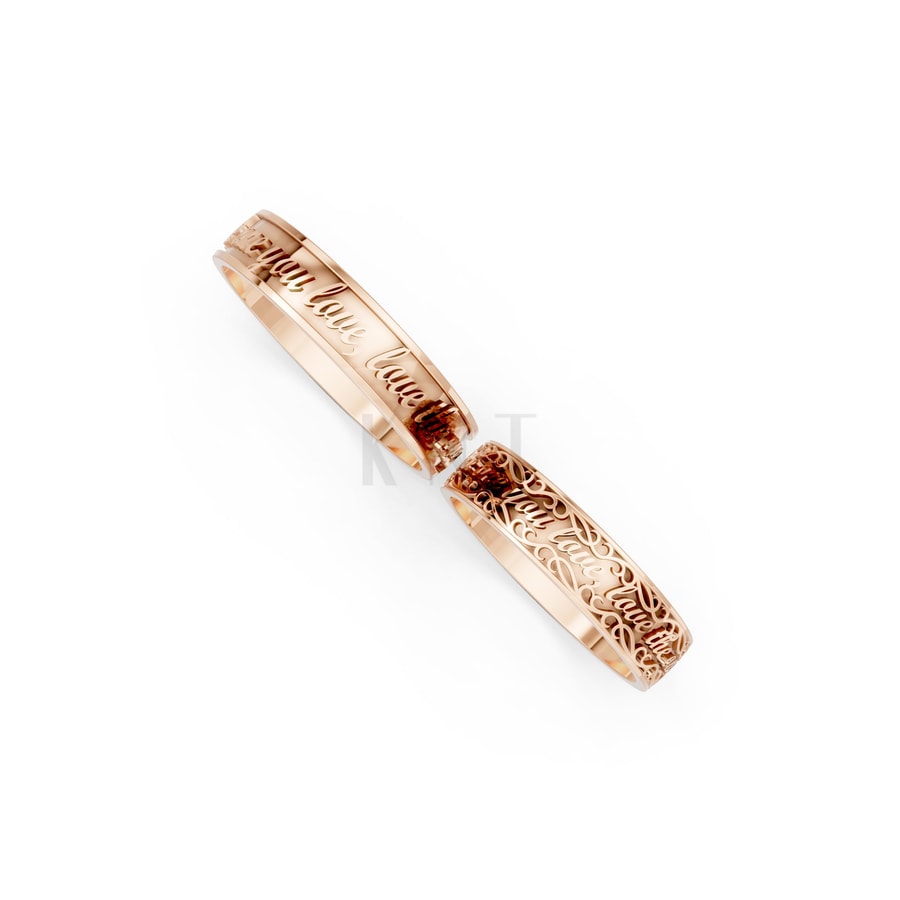 Nhẫn cưới TG14 vàng hồng Rose Gold phong cách trẻ trung, nổi bật