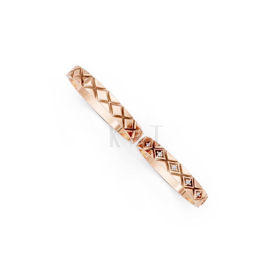 Nhẫn cưới TG20 vàng hồng Rose Gold phong cách trẻ trung, nổi bật