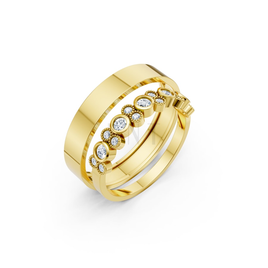 Nhẫn cưới TG22 Vàng Gold thiết kế tinh tế, sang trọng