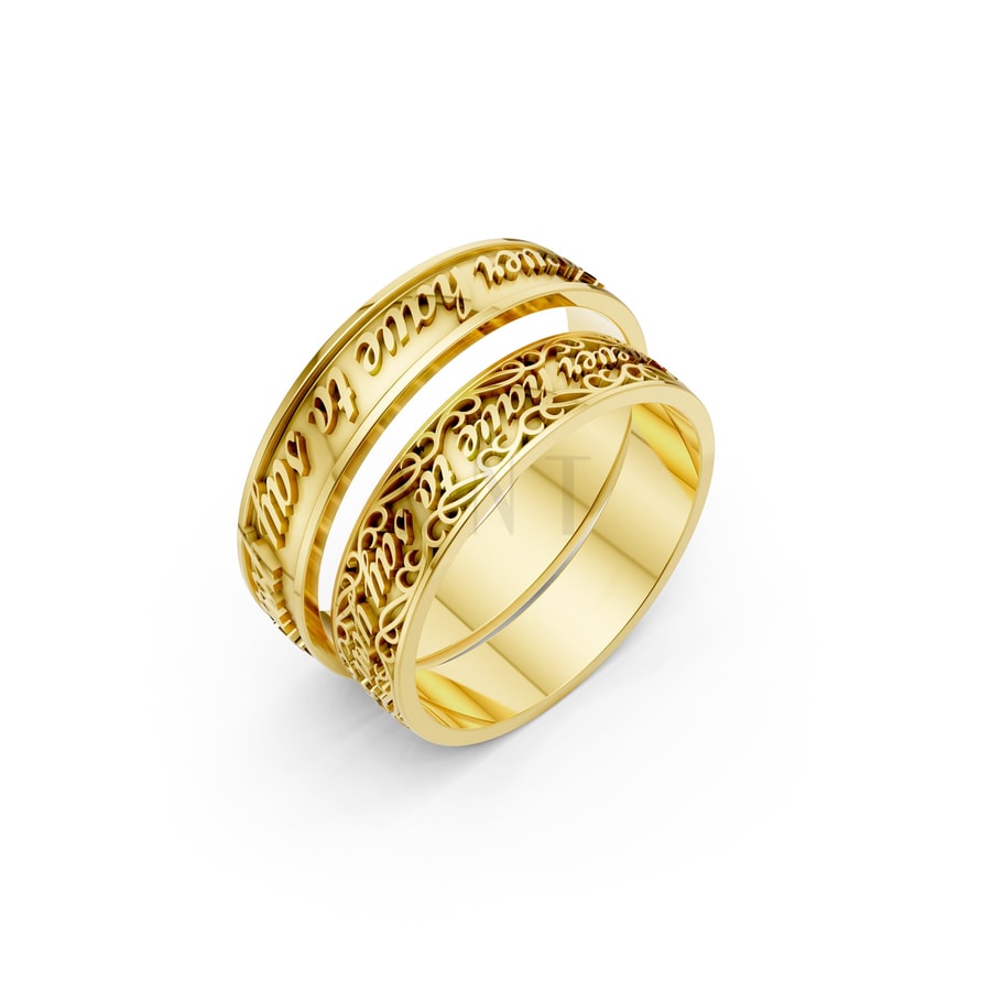 Nhẫn cưới TG24 Vàng Gold thiết kế tinh tế, sang trọng