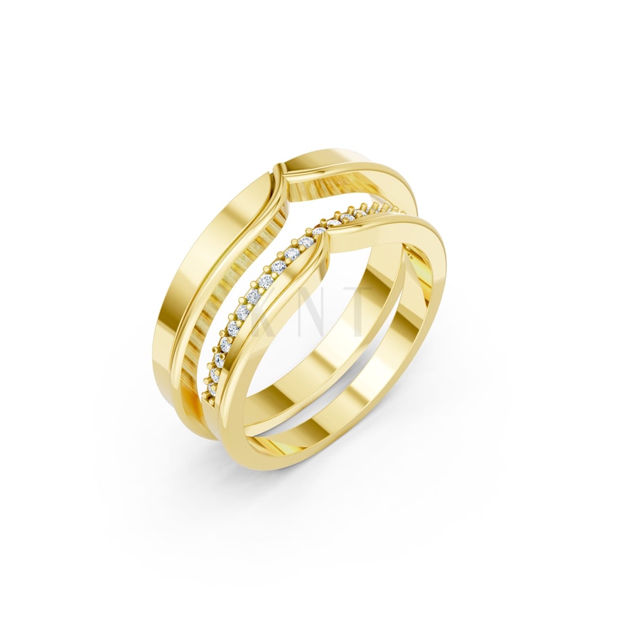 Nhẫn cưới TG4 Vàng Gold thiết kế tinh tế, sang trọng