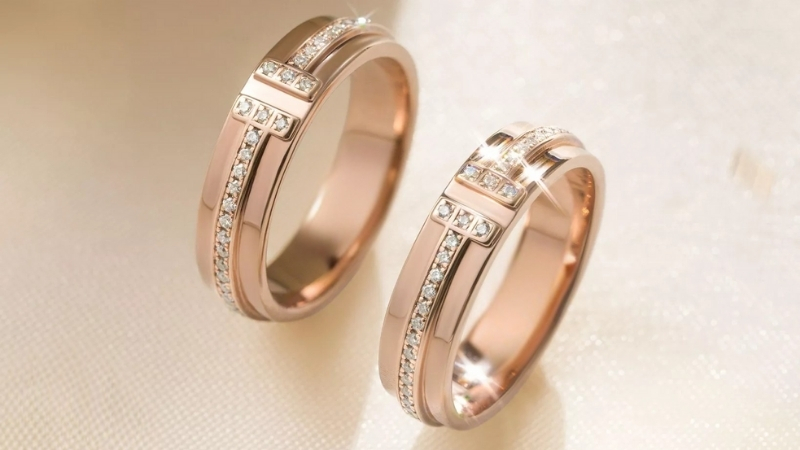 Vàng hồng là hợp kim được tạo ra từ vàng nguyên chất pha trộn với kim loại đồng