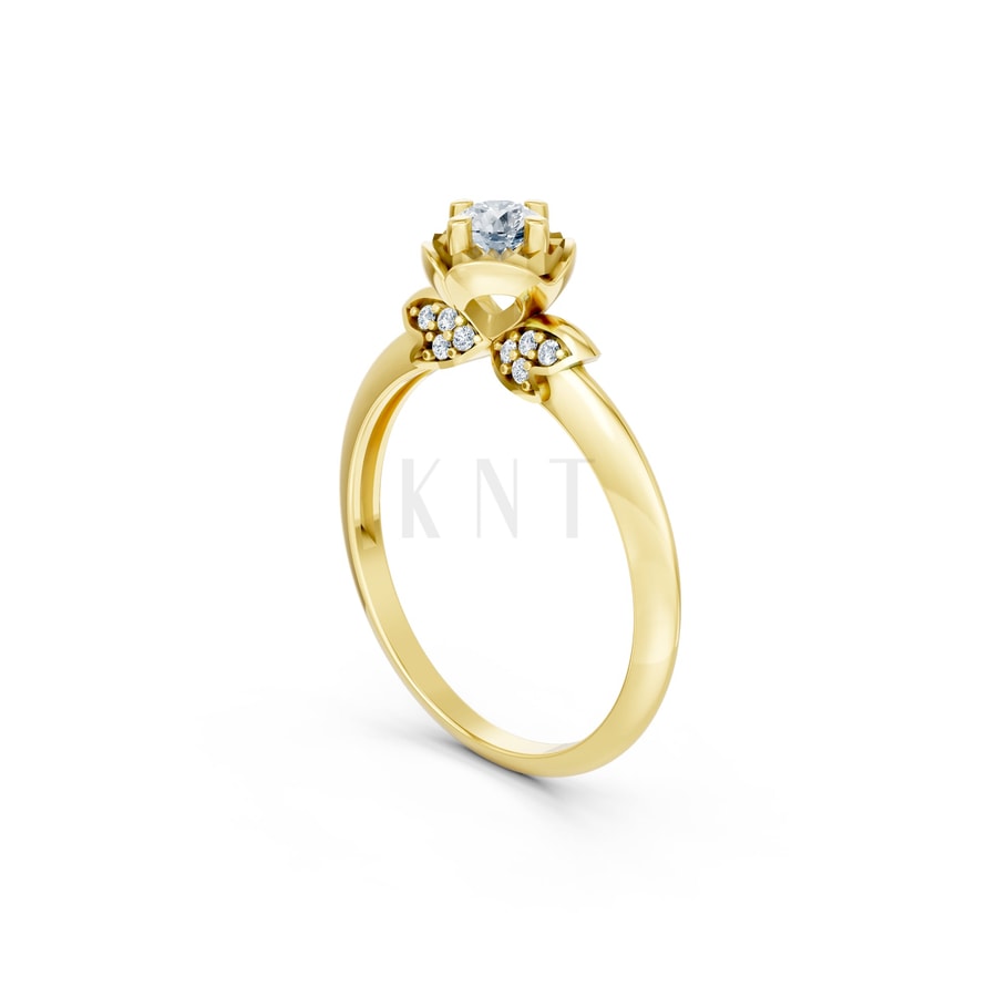 Nhẫn đính hôn R468 Vàng Gold thiết kế phá cách, sang trọng