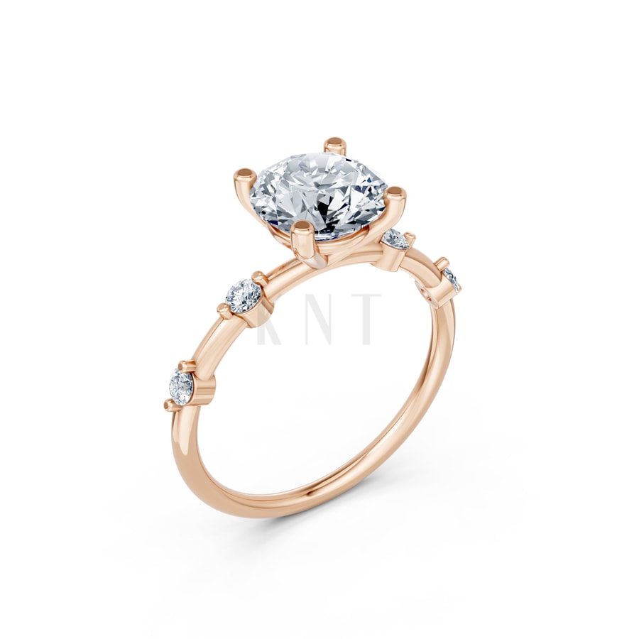 NHẪN NỮ AMERICAN STYLE – RNN51 vàng hồng Rose Gold họa tiết ấn tượng, cá tính