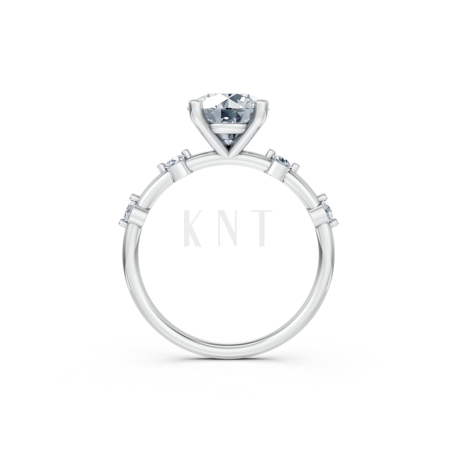 NHẪN NỮ AMERICAN STYLE – RNN51 vàng trắng White Gold kiểu dáng cá tính, hiện đại